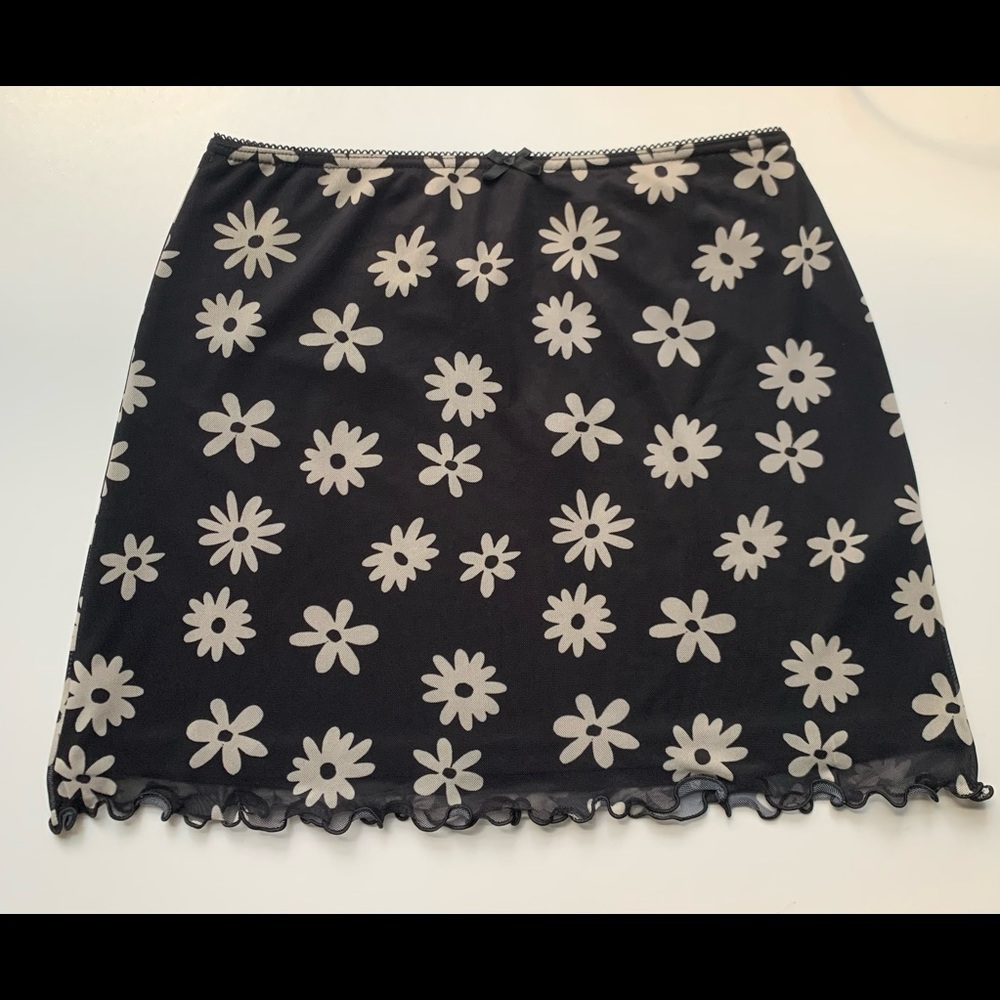 70s Inspired Mesh Mini Skirt 🌼🌼🌼